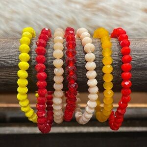 ❤️Valentines Gift! Colorful Beaded Bracelet Set of 7.